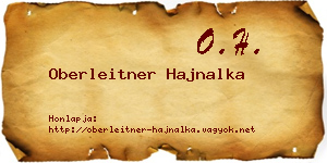 Oberleitner Hajnalka névjegykártya